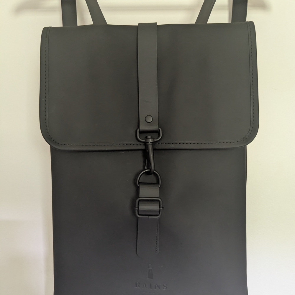 Rains Black Rucksack 2010s - Like New!